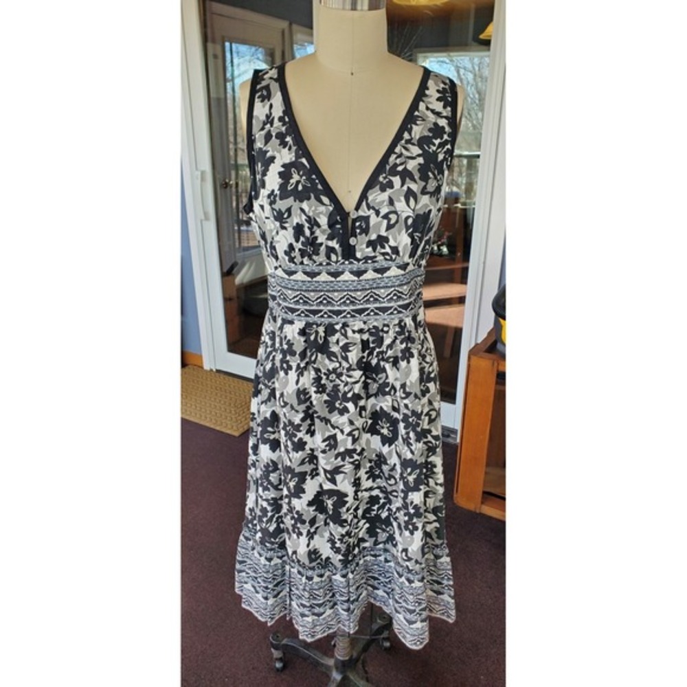 paper denim & cloth Floral V Neck Sleeveless Midi Dress‎ Size 3 (Small 4-6)